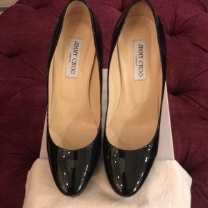 Black patent cosmic Jimmy Choo pumps size 41